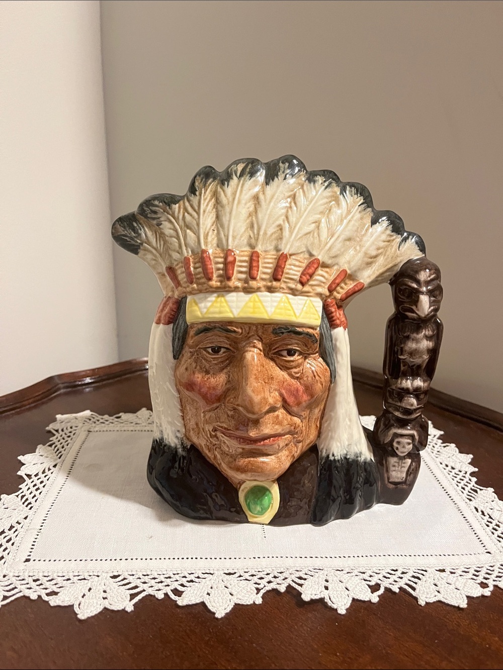 Royal Doulton North American Indian Toby mug.  1966.